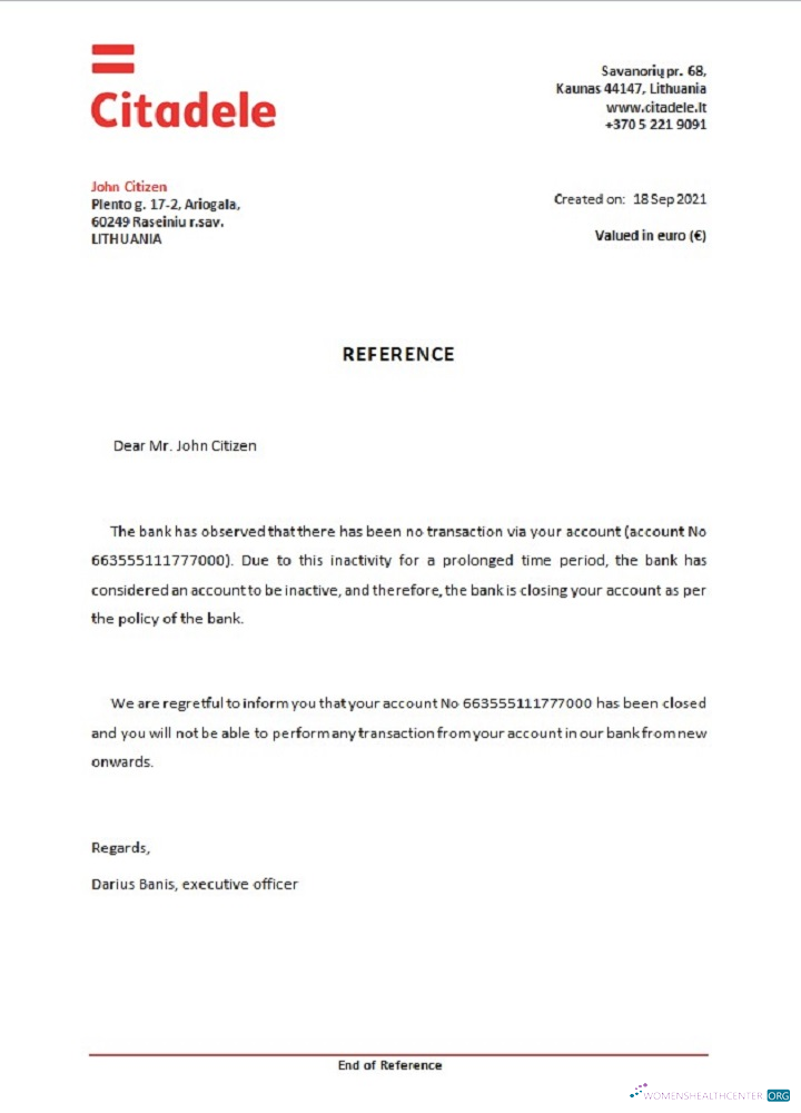 Download Lithuania Citadele bank closure reference Photoshop template